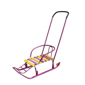 Санки "Шустрик 001" с колесиками (фиолетовый)