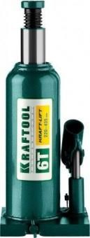 Домкрат гидравлический бутылочный "Kraft-Lift", сварной, 6т, 220-435мм, KRAFTOOL 43462-6