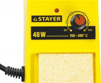 Паяльная станция аналоговая, STAYER "MASTER" SMAXTerm 55371, диапазон 150-480°C, 48Вт