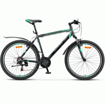 Велосипед STELS 26" Navigator-600 V (20" антрацитовый/зеленый)