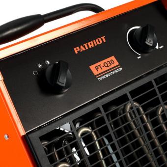Фото тепловентилятор электрический patriot pt-q 30, 400в, терморегулятор, нерж.тэн, кабельнный ввод.