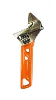Фото ключ sturm! 1045-19-200 разводной для сантехнических и механических работ с супертонкими губками, 130 мм, 0-24 мм,  обливная рукоятка
