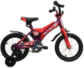 Велосипед STELS 14" Jet Z010 (8,5" фиолетовый/оранжевый)