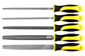 Фото набор напильников с рукояткой 5 предметов berger bg1147