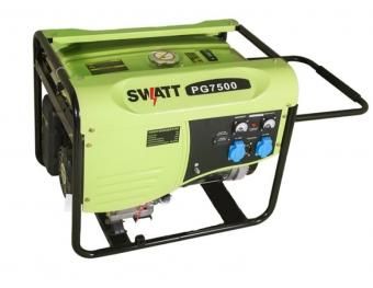 Генератор бензиновый SWATT PG7500 (6.0/6.5 кВт, 220В, бак 25л, статор  медь)