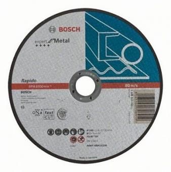 Фото диск отрезной по металлу 180х1,6х22,2мм bosch expert for metal 2608603399