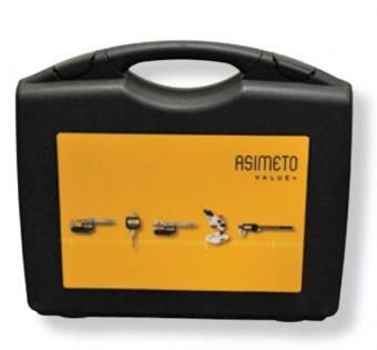 Набор измерительного инструмента в пластиковом кейсе 8 предметов ASIMETO