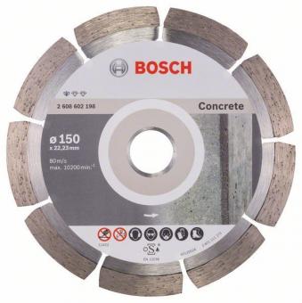 Фото диск алмазный 230х2,3х22,2 по бетону, сухой/мокрый рез, сегментный standard for concrete bosch