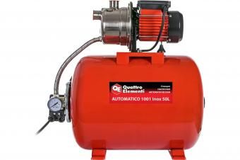 Насосная станция QUATTRO ELEMENTI Automatico 1001 Inox 50 (1000 Вт, 3600 л/ч, 40 м, 14,2 кг)
