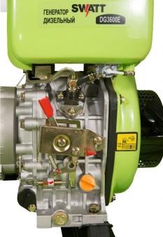 Генератор дизельный SWATT DG3600Е с моточасами (3.0/3.5 кВт, 220В, бак 3.5л, статор медь)