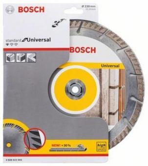 Фото диск алмазный 230х2,6х22,2 по стройматериалам, сухой рез, сегментный, standard for universal bosch