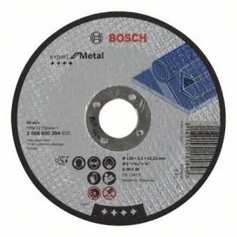 Фото диск отрезной по металлу 125х2,5х22,2мм bosch expert for metal 2608600394