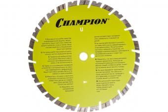 Фото диск алмазный/универсальный 350х25,4х3мм champion сегмент 14мм