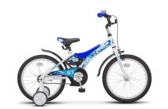 Велосипед STELS 18" Jet (10" Белый/синий) Z010