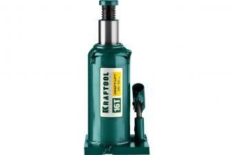 Домкрат гидравлический бутылочный "Kraft-Lift", сварной, 16т, 230-455мм, KRAFTOOL 43462-16