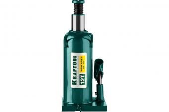 Домкрат гидравлический бутылочный "Kraft-Lift", сварной, 12т, 230-458мм, KRAFTOOL 43462-12