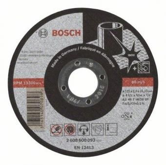 Диск отрезной по нержавеющей стали 115х2,0х22,2мм Bosch Expert for Inox 2608600093