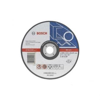 Фото диск отрезной по металлу 180х3,0х22,2мм вогнутый bosch expert for metal 2608600316