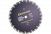 Фото диск алмазный/универсальный 350х25,4х3мм champion сегмент 14мм